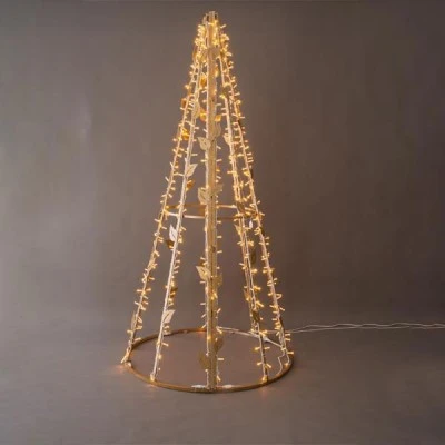 Χριστουγεννιάτικο δέντρο 3D με φύλλα 240x120x120cm IP65 με θερμό λευκό led φωτισμό 