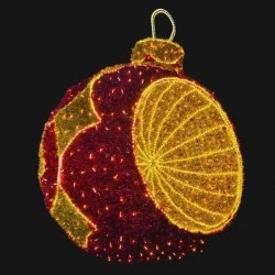 Επαγγελματικό σχέδιο 3D μπάλα με κίτρινη LED φωτοσωλήνα 250x170x160cm IP65