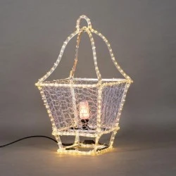 Επιδαπέδιο φανάρι 3D με led φωτοσωλήνα θερμό λευκό 77x40x40cm IP65