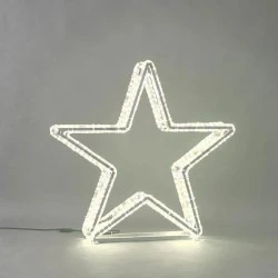 Aστέρι 3D με λευκή led φωτοσωλήνα και λευκά flash 98x95x14cm IP65