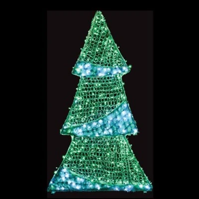 Δέντρο 3d τρισδιάστατο πράσινο και λευκό led 200x110x23cm IP65