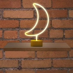 Διακοσμητικό φωτιστικό NEON LED STRIPS MOON δέχεται μπαταρίες 3*AA 4.5V {enjoysimplicity}™ με διάστση 170x85x300mm