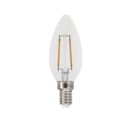 Λάμπα led filament κεράκι Ε14 2W 230V 4000k θερμό λευκό φως 260lumen 30000h