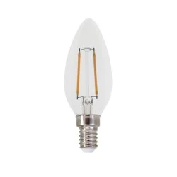 Λάμπα led filament κεράκι Ε14 2W 230V 2700k θερμό λευκό φως 250lumen 30000h