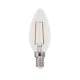 Λάμπα led filament κεράκι Ε14 2W 230V 2700k θερμό λευκό φως 250lumen 30000h