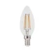 Λάμπα led filament κεράκι Ε14 4W 230V 2700k θερμό λευκό φως 570lm με δυνατότητα ρύθμισης της έντασης φωτός & διάφανο κάλυμμα