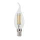 Διακοσμητική λάμπα led filament κεράκι με μύτη διάφανη E14 4W 230V 4000k θερμό λευκό φως 480lm