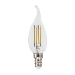 Διακοσμητική λάμπα led Ε14 5W 230V ντιμαριζόμενη 2700k θερμό φως 680lm κερί με μύτη C35 διάφανο