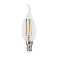 Διακοσμητική λάμπα led Ε14 5W 230V ντιμαριζόμενη 2700k θερμό φως 620lm κερί με μύτη C35 διάφανη