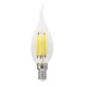 Διακοσμητική λάμπα led filament κεράκι με μύτη διάφανη E14 C35 6W 230V 2700k θερμό λευκό φως 760lm Διακοσμητική λάμπα led filament κεράκι με μύτη διάφανη E14 C35 6W 230V 2700k θερμό λευκό φως 760lm
