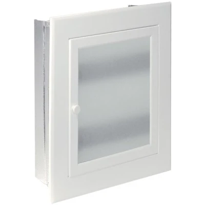 Πίνακας χωνευτός μεταλλικός 344x278x92mm με πόρτα από πλαστικό αμμοβολής 2 σειρών 24 θέσεων 