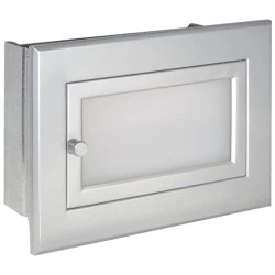Πϊνακας χωνευτός 1 σειράς 13 ασφαλειών INOX 204x278x85mm με πλαστικό αμμοβολής στην πόρτα