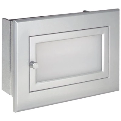 Πϊνακας χωνευτός 1 σειράς 13 ασφαλειών INOX 204x278x85mm με πλαστικό αμμοβολής στην πόρτα