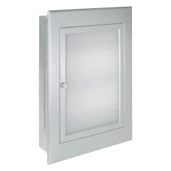 Πίνακας INOX μεταλλικός χωνευτής τοποθέτησης 3 σειρών x 14 θέσεις (42 στοιχείων) με κάλυμμα από πλαστικό αμμοβολής