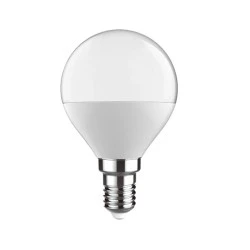 Λάμπα led σφαιρική  Ε14 G45 7W 230V 4000k ενδιάμεσο  λευκό φως 530lm με δυνατότητα ρύθμισης της έντασης φωτός & γαλακτερό κάλυμμα