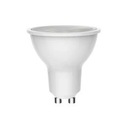 Λάμπα led GU10 6W 3000k ενδιάμεσο λευκό φως 570lm με δυνατότητα ρύθμισης έντασης φωτός & γαλακτερό κάλυμμα