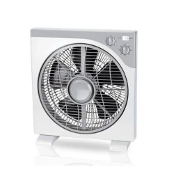 Ανεμιστήρας δαπέδου box fan 45W 3 ταχυτήτων με χρονοδιακόπτη 60' επιλογή περιστροφής περσίδων & πλέγμα προστασίας