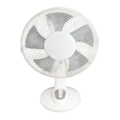 Ανεμιστήρας επιτραπέζιος 40W με 5 φτερωτές 3 ταχύτητες διάμετρο 30cm οριζόντια περιστροφή έως 90 μοίρες & δικτυωτό πλέγμα ασφαλείας