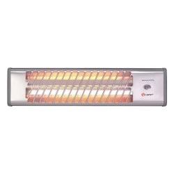 Θερμάστρα μπάνιου χαλαζία επίτοιχη 1200W με 3 βαθμίδες ισχύος & περιστροφικός διακόπτης με κορδόνι
