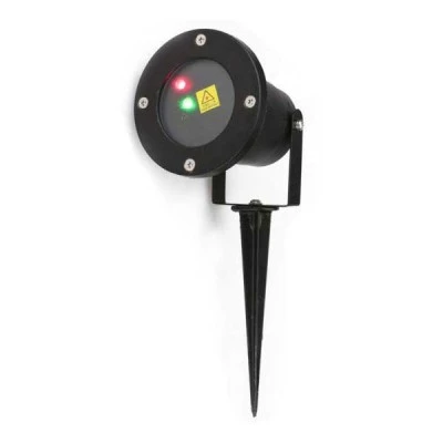 Χριστουγεννιάτικο φωτιστικό - laser projector δαπέδου 6W με σχέδιο - κοκκινα και πρασινα pin point