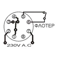 Επιτηρητής στάθμης νερού N502 230 V ac ~/50HZ με καλώδιο και μηχανικό φλοτέρ