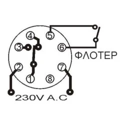 Επιτηρητής στάθμης νερού N502 230 V ac ~/50HZ με καλώδιο και μηχανικό φλοτέρ