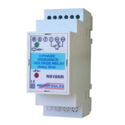 Επιτηρητής τάσεως διαδοχής (2module) N510XR τριφασικός ράγας με χρόνο σταθερής ανοχής 