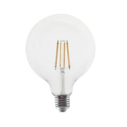 Λάμπα LED FILAMENT GLOBE Ε27 10W 230V AC ενδιάμεσο φως 4000k 1260lm ντιμαριζόμενη με διάφανο κάλυμμα 