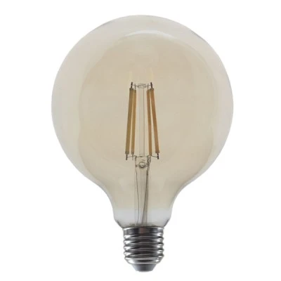 Λάμπα LED FILAMENT με ντουί E27 10W 2700K με θερμό λευκό φως G125 AMBER230V AC 1160LM RA80 ντιμαριζόμενη Λάμπα LED FILAMENT με ντουί E27 10W 2700K με θερμό λευκό φως G125 AMBER230V AC 1160LM RA80 ντιμαριζόμενη
