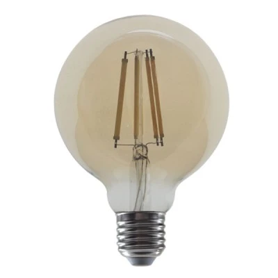 Λάμπα led γλόμπος filament Ε27 10W 230V 2700k θερμό λευκό φως 1260lm με δυνατότητα ρύθμισης της έντασης φωτός & μελί κάλυμμα