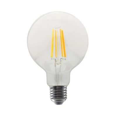 Λάμπα led Filament G95 E27 10W 230V 2700K ντιμαριζόμενη με θερμό φως 1220lm τύπου γλόμπος με διάφανο κάλυμμα