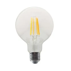 Λάμπα led γλόμπος filament Ε27 10W 230V 2700k θερμό λευκό φως 1220lm με δυνατότητα ρύθμισης της έντασης φωτός & διάφανο κάλυμμα