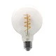 Λάμπα led Filament G95 E27 4W 230V 1800K ντιμαριζόμενη με θερμό φως 300lm τύπου γλόμπος με διάφανο κάλυμμα 