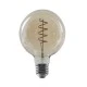 Λάμπα led Filament G95 E27 4W 230V 1800K ντιμαριζόμενη με θερμό φως 270lm τύπου γλόμπος με μελί κάλυμμα 