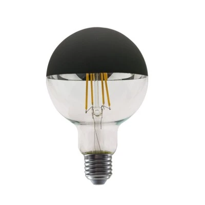 Λάμπα led filament G95 ανεστραμμένου καθρέπτου 2700k θερμό λευκό φως Ε27 8W 230V ντιμαριζόμενη με μαύρο κάλυμμα Λάμπα led filament G95 ανεστραμμένου καθρέπτου 2700k θερμό λευκό φως Ε27 8W 230V ντιμαριζόμενη με μαύρο κάλυμμα