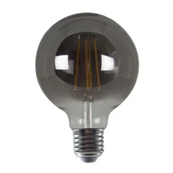 Λάμπα LED FILAMENT με ντουί E27 G95  SMOKE 8W 1800K θερμό λευκό φως 230V AC 400lm RA80