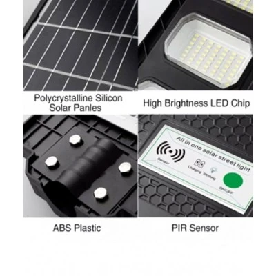 Ηλιακό φωτιστικό δρόμου LED 500W πολυκρυσταλλικό INVICTUS HSL-6605 με ψυχρό λευκό φως 6000K