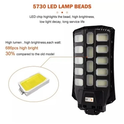 Ηλιακό φωτιστικό δρόμου LED 500W πολυκρυσταλλικό INVICTUS HSL-6605 με ψυχρό λευκό φως 6000K