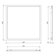 Πορτάκι πρόσβασης Europlast 600x600mm μεταλλικό RLM6060 σε λευκό χρώμα