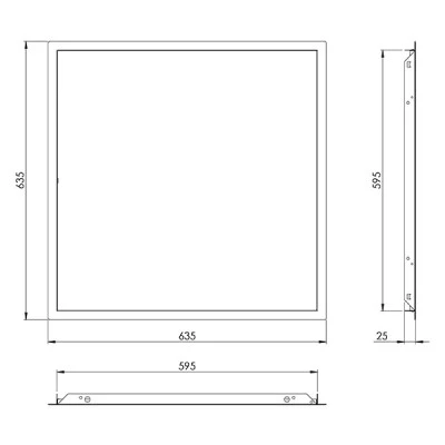 Πορτάκι πρόσβασης Europlast 600x600mm μεταλλικό RLM6060 σε λευκό χρώμα