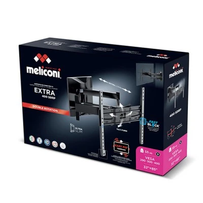 Επιτοίχια βάση στήριξης για τηλεοράσεις LED/LCD 32" έως 85" με 2 βραχίονες και δυνατότητα περιστροφής / κλίσης 