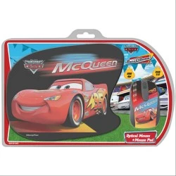 Σετ mini οπτικό ποντίκι και mousepad με μοτίβο "CARS" 1000 dpi