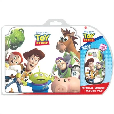 Σετ mini οπτικό ποντίκι και mousepad με μοτίβο "TOY STORY" 1000 dpi