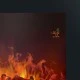 Ηλεκτρικό τζάκι τοίχου 1850W με τηλεχειριστήριο & λειτουργία αερόθερμου 2 επίπεδα θέρμανσης σε μαύρο χρώμα 