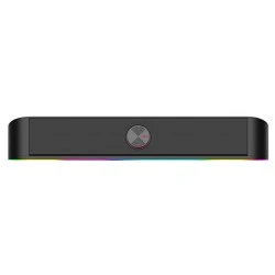  Soundbar PC Speaker 2.0 RGB 6W με εντυπωσιακό γραμμικό & ατμοσφαιρικό RGB φωτισμό με πλήκτρα αφής