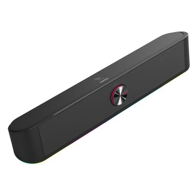  Soundbar PC Speaker 2.0 RGB 6W με εντυπωσιακό γραμμικό & ατμοσφαιρικό RGB φωτισμό με πλήκτρα αφής