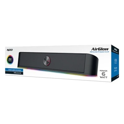  Soundbar PC Speaker 2.0 RGB 6W με εντυπωσιακό γραμμικό & ατμοσφαιρικό RGB φωτισμό με πλήκτρα αφής