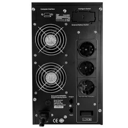 Συσκευή UPS ONLINE NOD με ισχύ 2000VA 1600W με LCD οθόνη  εξοπλισμένο με 4 μπαταρίες NOD LAB 12V7.2AH & 3 πρίζες σούκο 
