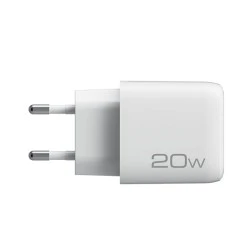 Universal οικιακός φορτιστής NOD USB-A QC3.0 & USB-C PD3.0 20W σε λευκό χρώμα