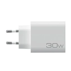 Universal οικιακός φορτιστής NOD USB-A QC3.0 & USB-C PD3.0 30W σε λευκό χρώμα